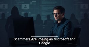 Watch For Scammers Pretending To Be From Microsoft or Google